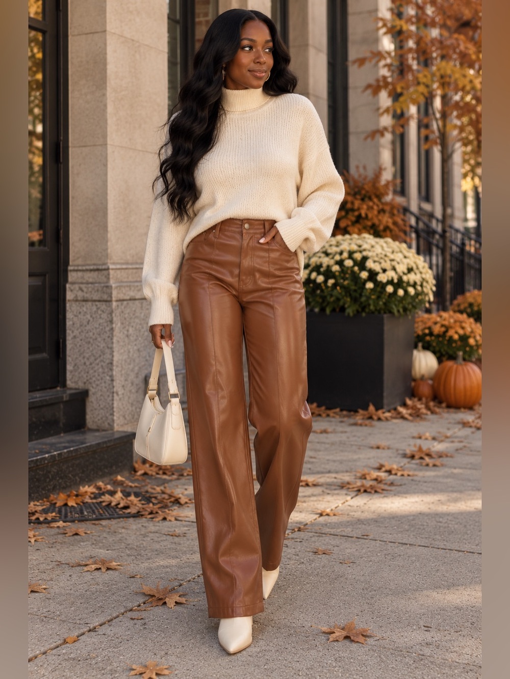 Abercrombie & Fitch Curve Love Faux Leather Pants 90s Straight Ultra High Rise